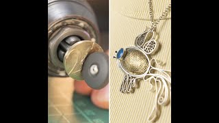 Transforming a coin into a goldfish pendant 🐠🔨 #shorts
