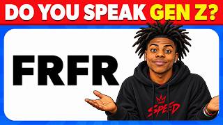 Can You Decode Gen Z Slang 💀 | 50 Slang Words & Acronyms | Word Slang Trivia
