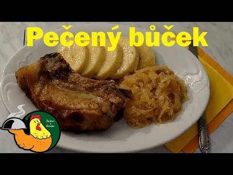 Pečený bůček, zelí a bramborový knedlík