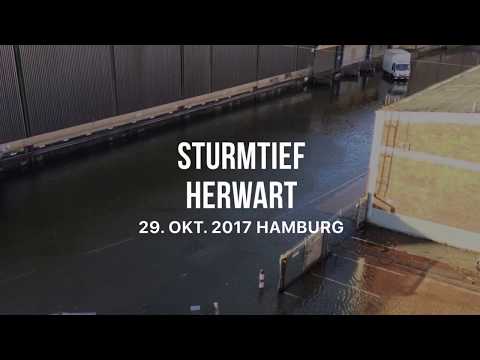 Sturmtief HERWART bringt schwere Sturmflut in Hamburg 29.10.2017
