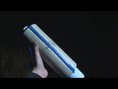 100mm Cylinder Shell violet peony /w tremolant polyp + 8 Ti-Salutes - made in Italy [Full HD]