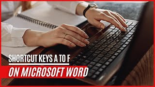 Shortcut keys of computer A to F on Microsoft Word @eknowledgeable #usa #tech #digital #shortcut #