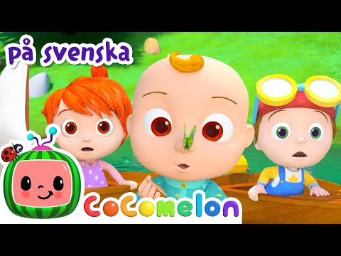 Ro, ro, ro din båt | Barnramsor | CoComelon Svenska