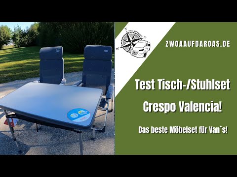 zwoaaufdaroas.de - 10.09.21 - Vorstellung & Test Tisch-und Stuhlset Crespo Valencia - Top für Van`s!