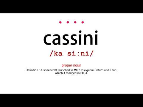 How to pronounce cassini - Vocab Today