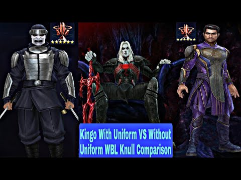 Kingo With Uniform VS Without Uniform WBL Knull Comparison - Marvel Future Fight