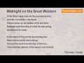 Midnight On The Great Western by Thomas Hardy