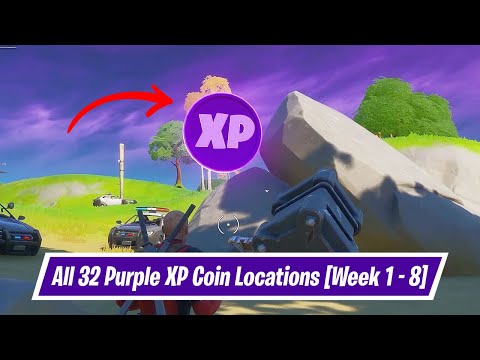 All 32 Purple XP Coin Locations [Week 1-8] in Fortnite Chapter 2 Season 2