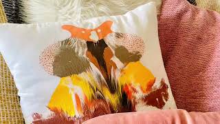 Pebeo Fabric Tutorial | Orange Cushion