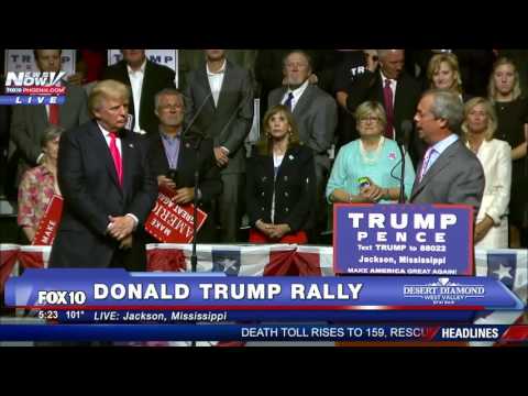 Donald Trump Invites Nigel Farage On Rally Stage FNN