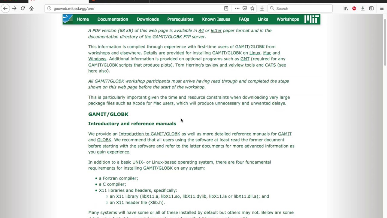 GAMIT-GLOBK 02: Install Software