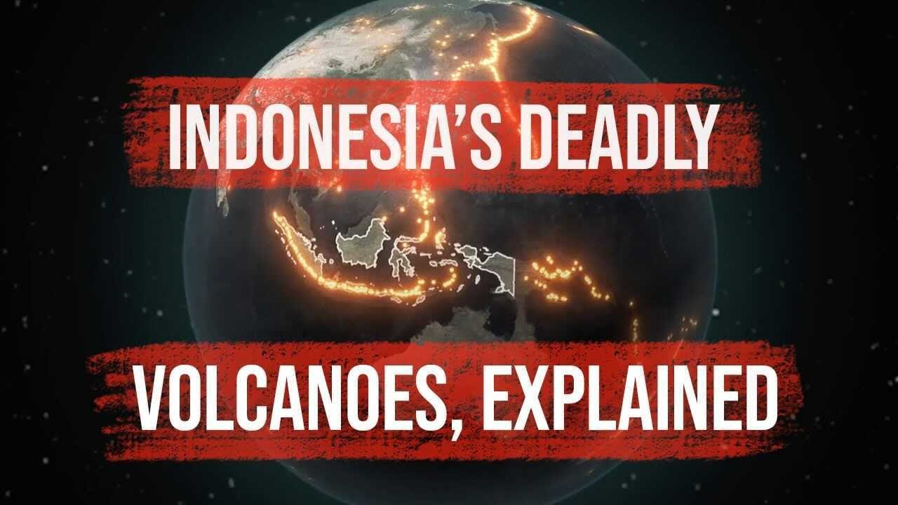 Why are there volcanoes in Indonesia?
