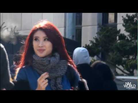 Nine Muses Hyuna  130125 뮤뱅 출근길 현아 직캠