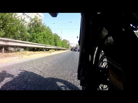 Cruising with my bike V-Strom DL1000 in Athens Greece