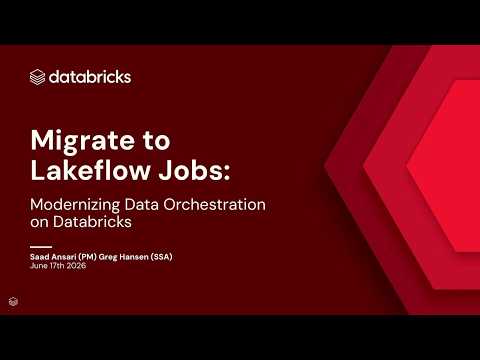 Watch: Migrate to Lakeflow Jobs: Modernizing Data Orchestration on Databricks