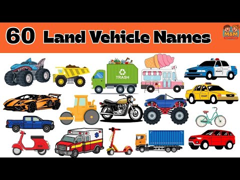 Vehicle Names | Learn Land Vehicle Names in English | Vehicles Vocabulary for Kids | Vehicles names 
