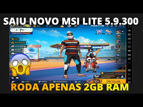 MELHOR EMULADOR PARA PC FRACO 2GB RAM NOVO MSI LITE 5.9.300 😱 DICAS + CONFIGURAÇÕES FREEFIRE 🚀