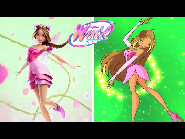 Flora's Transformation: original Season 1 vs. Reboot Side-by-Side | Winx Club Official