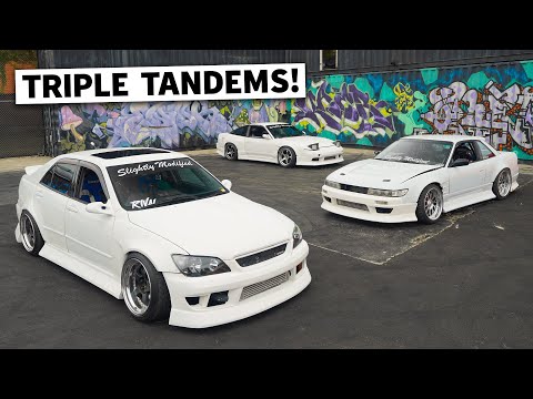 TRIPLE TANDEM DRIFTS in the Burnyard! These clean machines get DOWN!!!