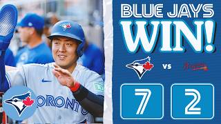 Blue Jays tally SIXTEEN hits in win against Braves!