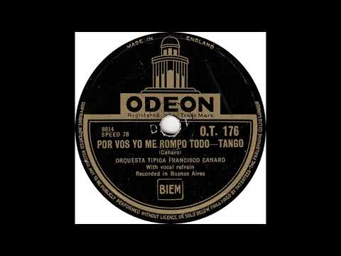 Orquesta Tipica Francisco Canaro - Por Vos Yo Me Rompo Todo(1939)
