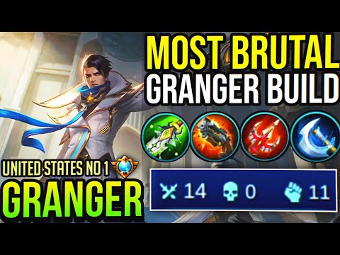 91.8% WINRATE! BRUTAL DAMAGE, GRANGER BEST BUILD 2020 | USA No. 1 Granger - Mobile Legends