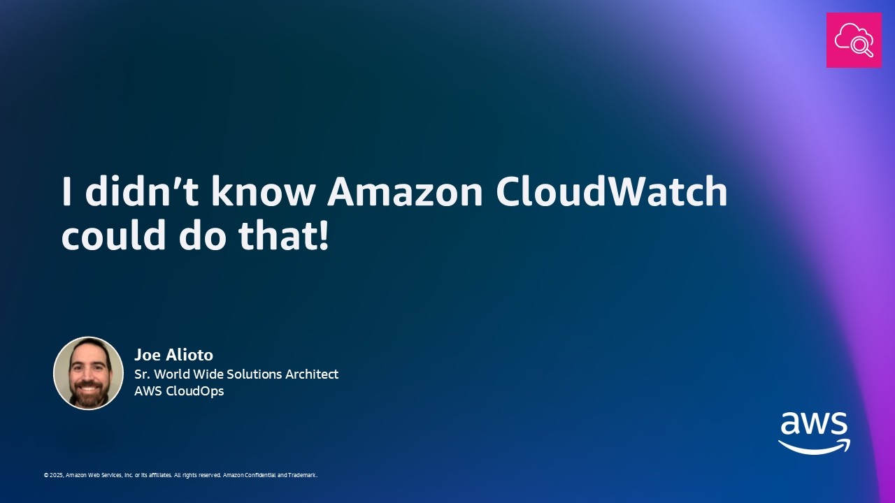 I didn't know Amazon CloudWatch could do that! - April 2026