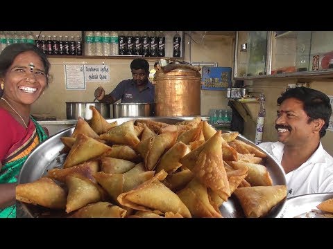 Enjoy South Indian Samosa & Tea | Very Crispy Tasty Street Food India Video
