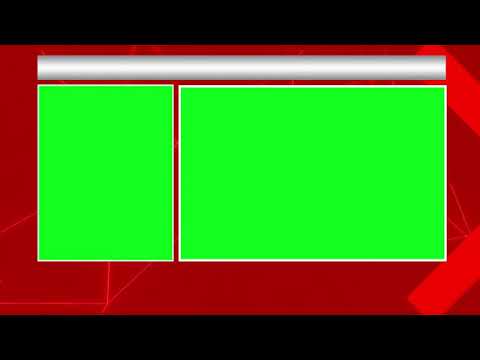News Frame dual windows Green Screen