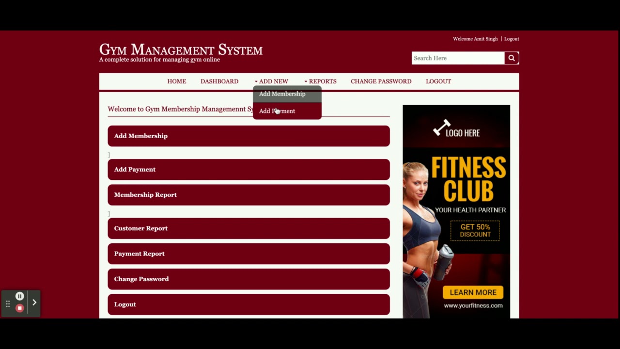 Gym Membership Management System | Java JSP Servlet Project Tutorial | Java JSP CRUD Project