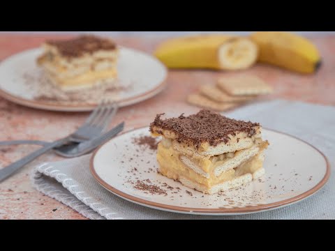 Desszertcsoda háztartási kekszből: banános-krémes sütemény