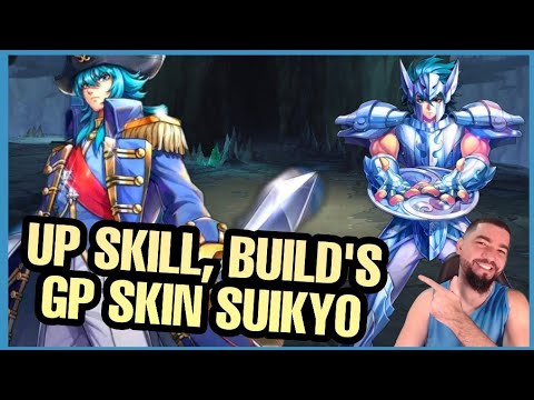 Up Skill, Build/Cosmo Usados e Gameplay com Skin: Suikyo de Taça - Saint Seiya Awakening