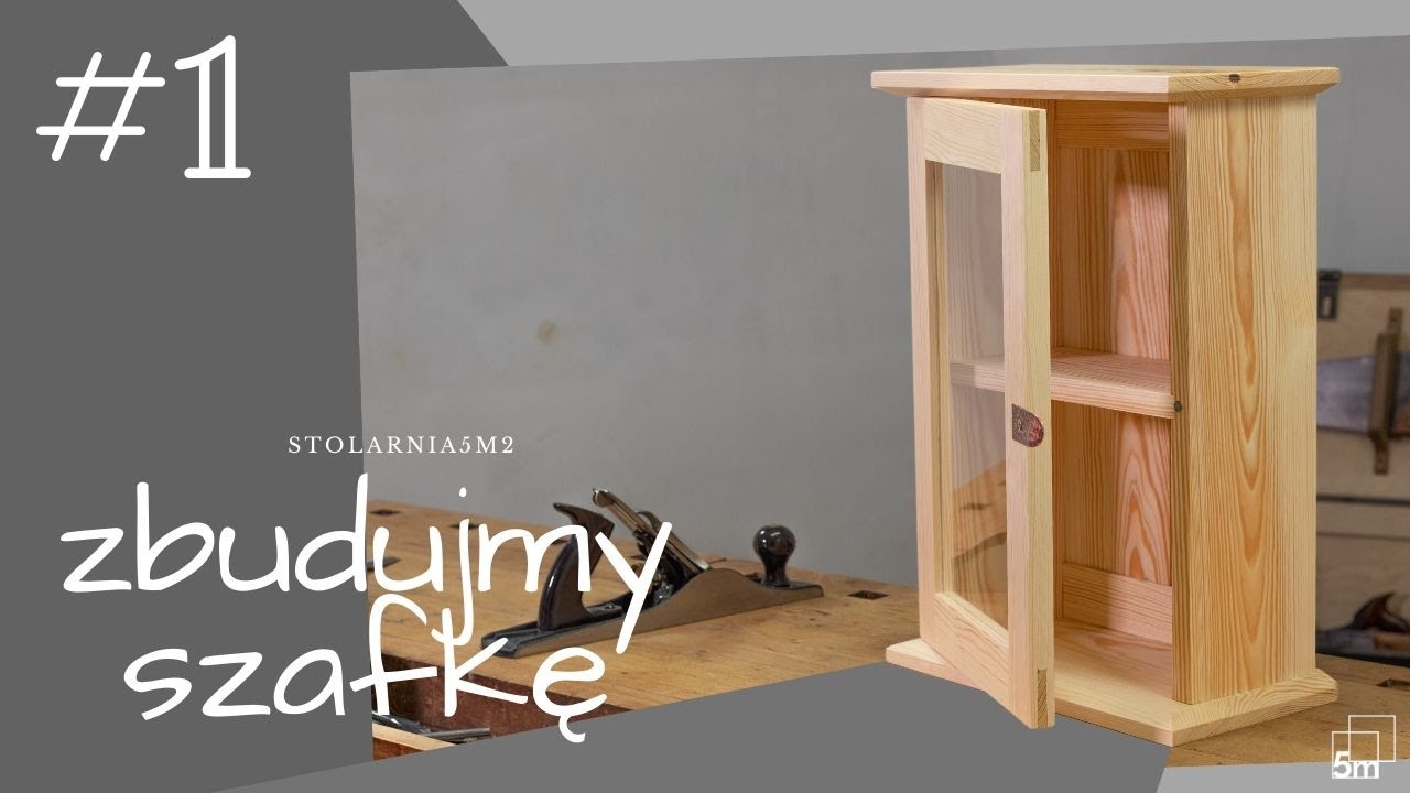 Prosty projekt stolarski/tylko ręczne narzędzia - szafka wisząca#1