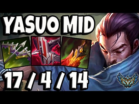 Yasuo vs Akali [ MID ] Lol Korea Challenger Patch 12.17 ✅