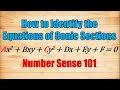 How To Identify The Equations Of Conic Sections