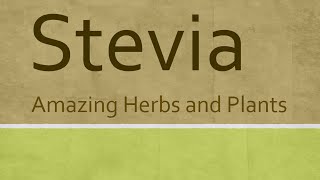 Stevia Health Benefits.