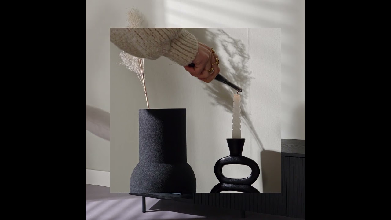 Tv-meubel Ray zwart/blank eiken 180 cm