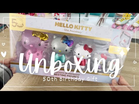 Hello Kitty and Friends 50th Anniversary Nesting Figures - Five Figures 6” to 2” Each with a Unique Finish - 5 Decades of Friendship - Officially Licensed Sanrio Product from Jazwares - Watch Product Video