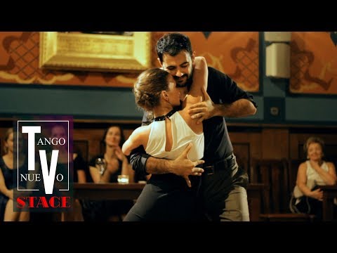  Adrian Ferreyra  and  Aneta Orlik  are  dancing  to  the  vals  "  Temo  "  by  Orquesta Típica Victor  in  2019