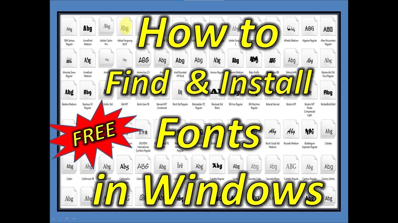 How to Find and Install Free Fonts in Windows