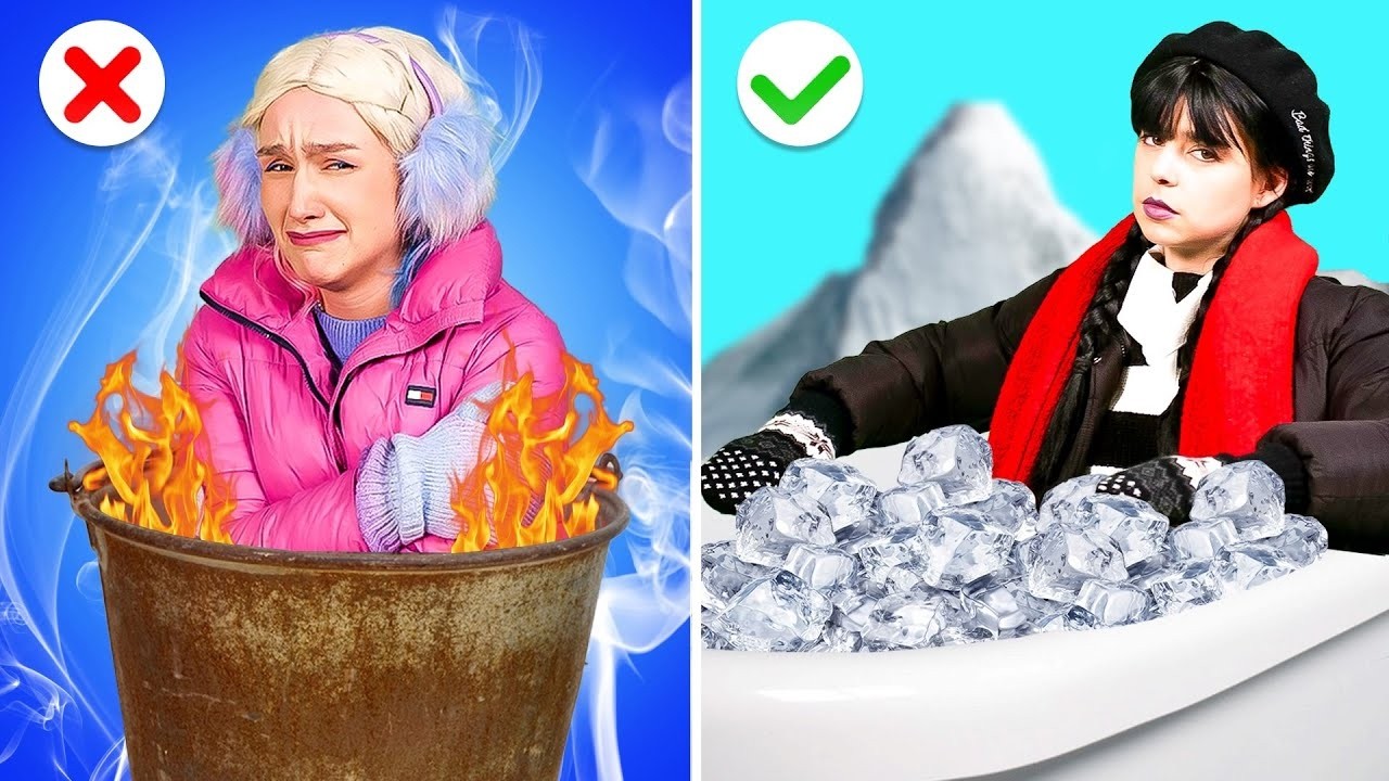 Wednesday vs Enid || 冬の裏ワザで一番賢いのは誰？❄️🔥