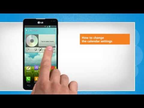 How to change the calendar settings on LG - L9