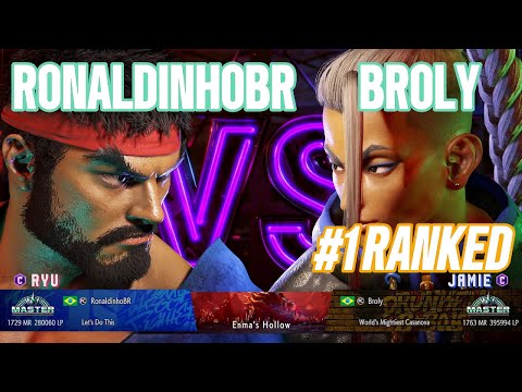 SF6 RonaldinhoBR (Ryu) Vs Broly (#1 Ranked Jaime) - Street Fighter 6 Pro Sets Gameplay