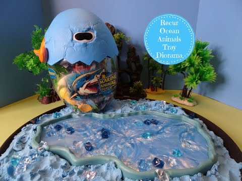 Recur Ocean Animals Small World Tray Diorama- Learn Ocean Animal Names