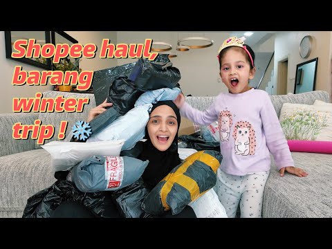 Unboxing barang untuk winter trip !