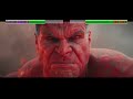 Captain America Vs Red Hulk With Healthbars