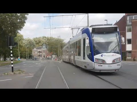 HTM Tram line 1 'drivers eye view' hyperlapse. The (Den) Hague - Delft, Netherlands.