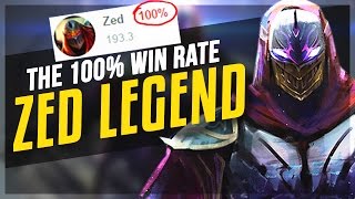 Redmercy | 100% WIN RATE ZED LEGEND!? - League of Legends