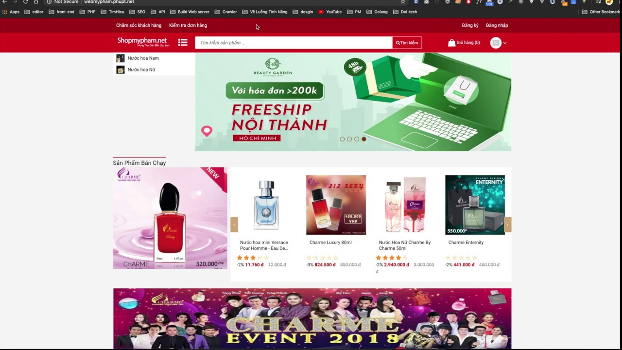 Support đồ án - Website mỹ phẩm - Laravel 6x  - View Phần 1