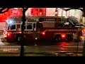 FDNY LADDER 25 RESPONDING ON BROADWAY ON THE UPPER WEST SIDE AREA MANHATTAN IN NEW YORK CITY